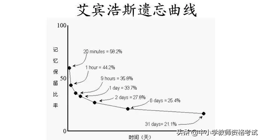 中小学教师资格考试重要知识——艾宾浩斯遗忘曲线