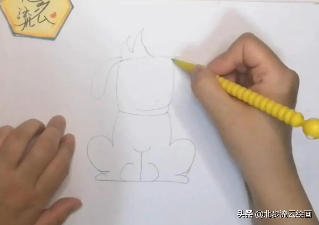 简单易学的小狗儿童绘画步骤，快来学学吧