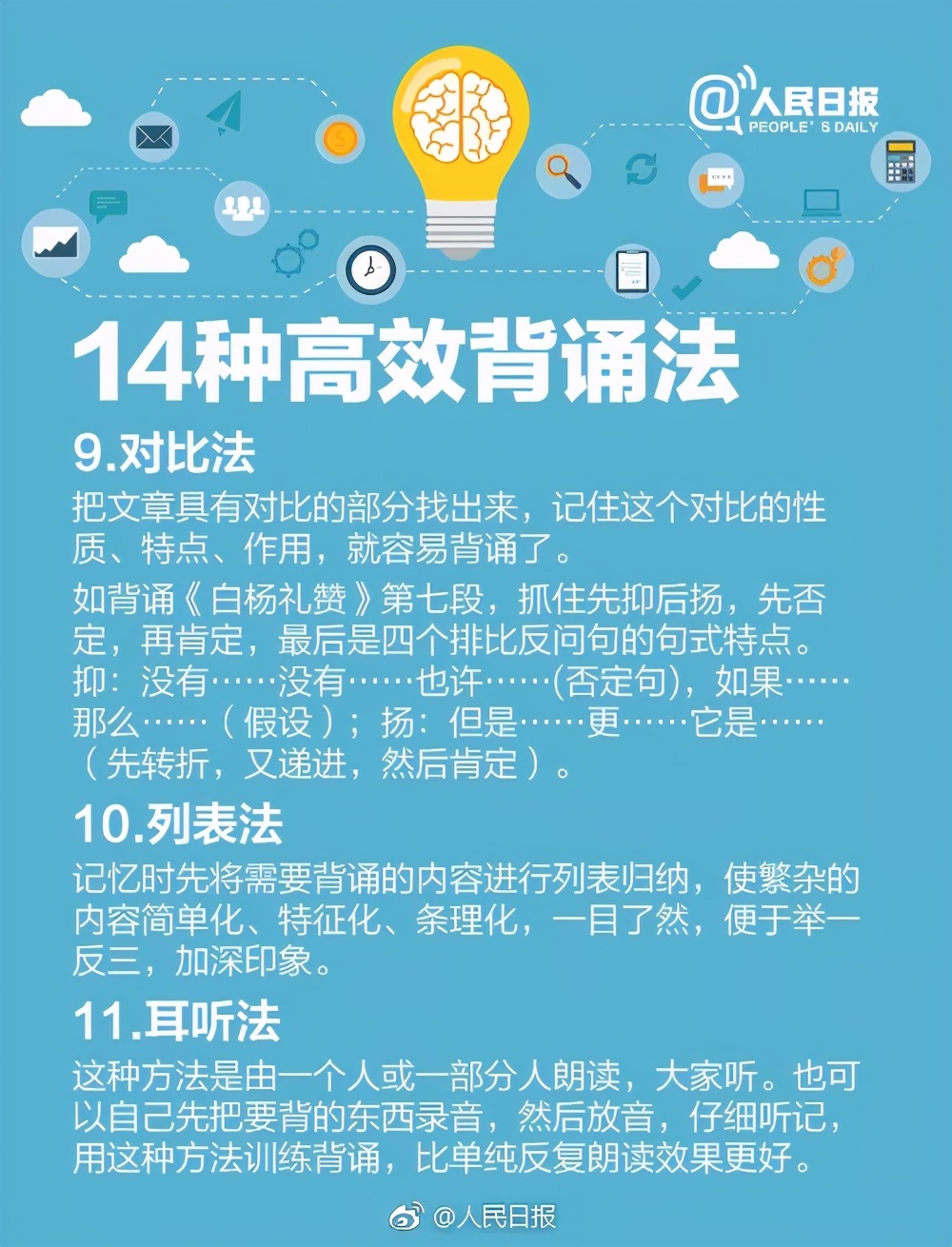 期末干货篇一：14种高效背诵法+16种记忆增强法，鼓励孩子试一试