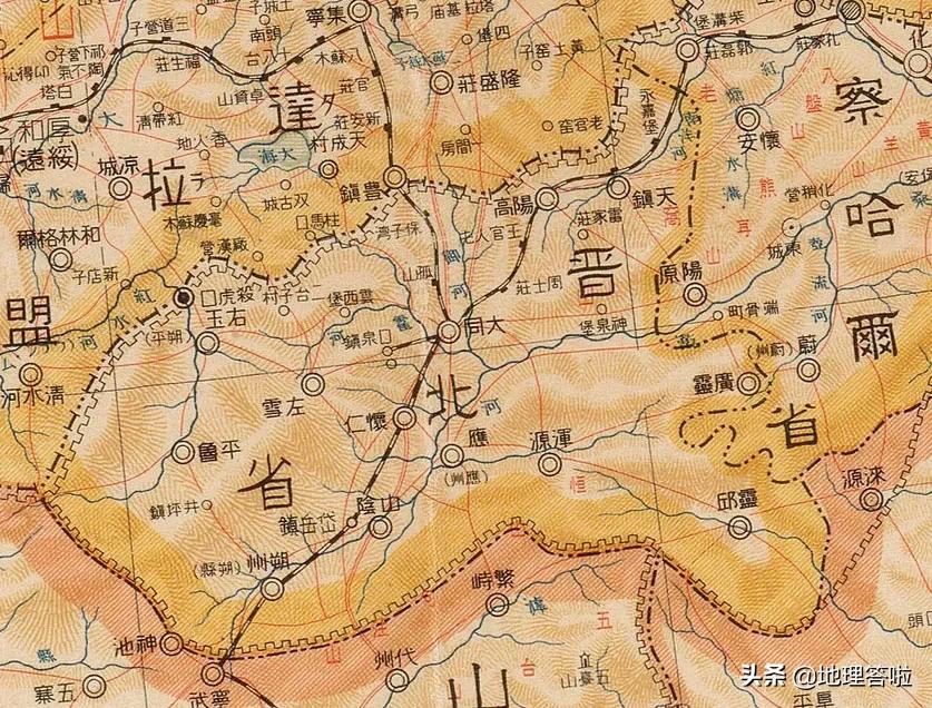 中国地图咋背，“晋北省”地图背后的历史真相